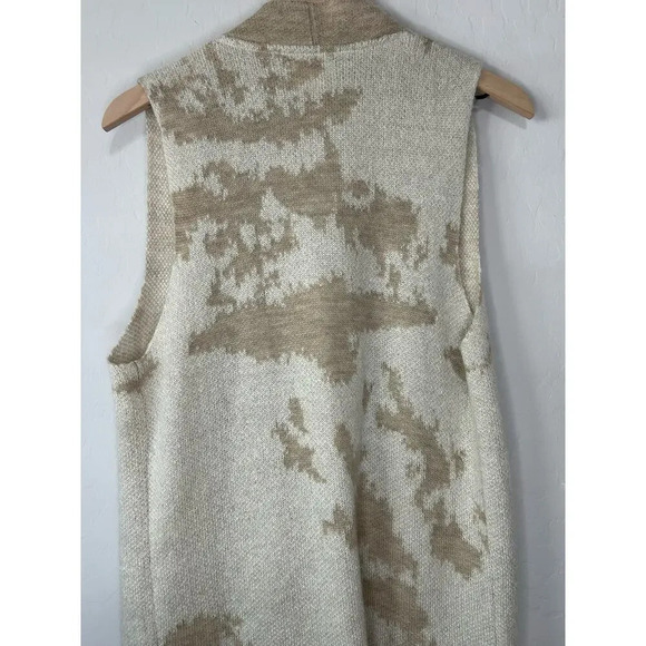 Sundance Merino Wool Mohair Open Front Longline Sleeveless Cardigan Size M - Picture 5 of 8